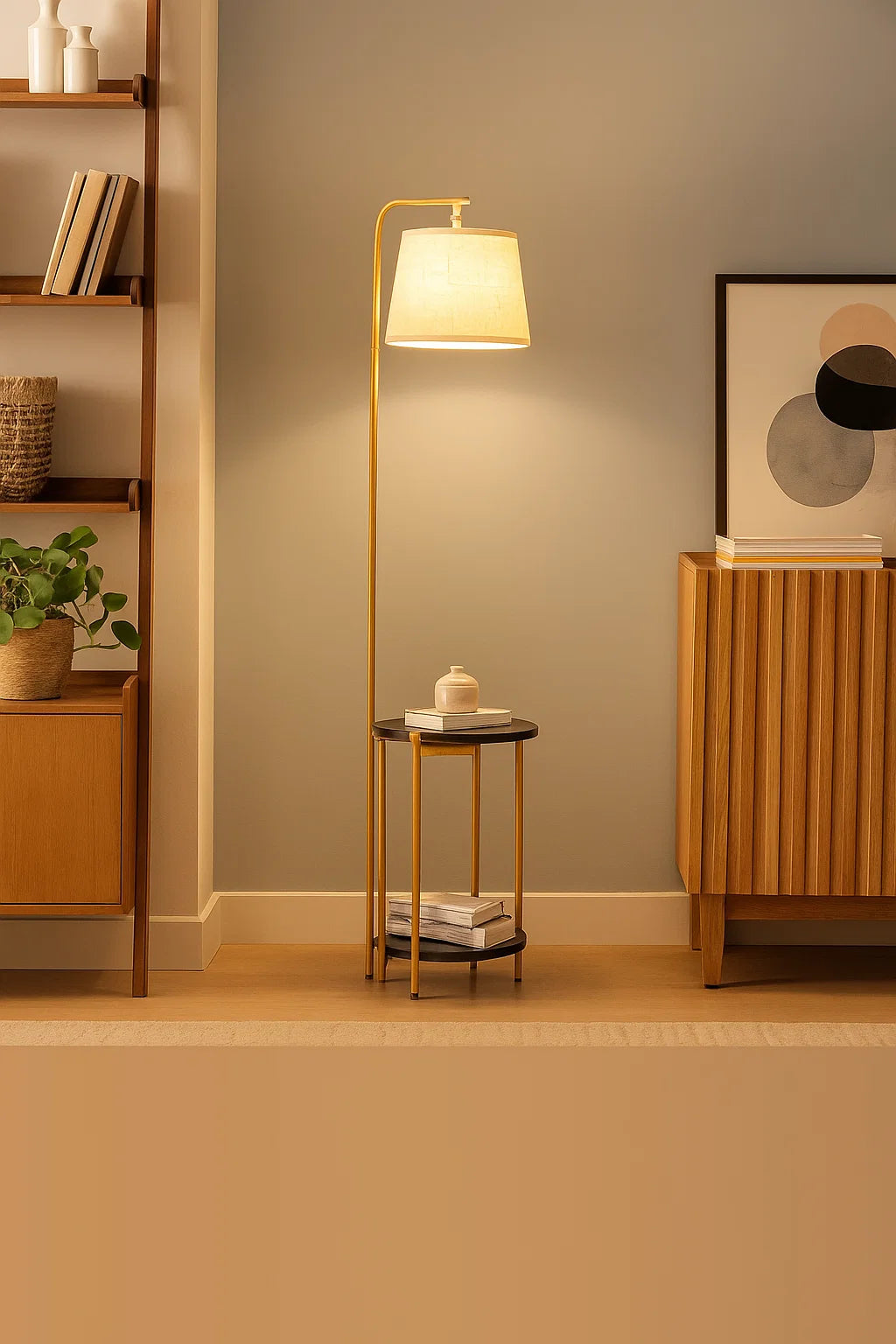 Hdc Room Lamp Rotating Small Table Floor Lamp Coffee Table Living Room Bedroom Lamp