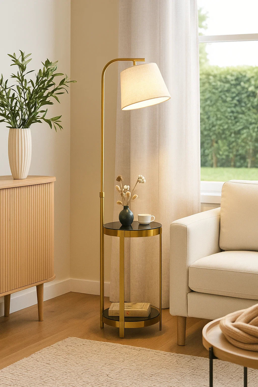 Hdc Coffee Table Minimalist Style Living Room Bedroom Sofa Bedside Table Shelf Integrated Ins Wind Table Lamp