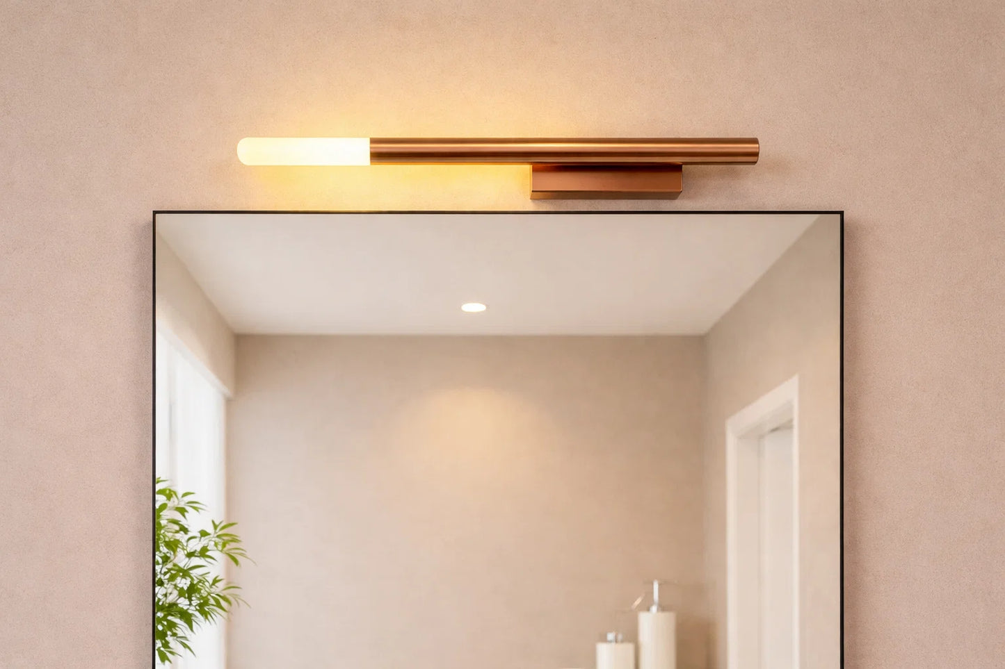 Hdc Minimalist Rose Gold Sleek LED Picture Wall Light- Tricolor