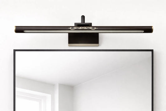 Hdc LED Black 15W (12+3W) Led Wall Mirror Photo Frame Light Adjustable Light with Gold Finish Black Body with 3 Color (Cool, Natural and Warm)