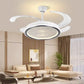 Hdc Invisible Ceiling Fan Chandelier With Remote Control 4 Retractable Abs Blades