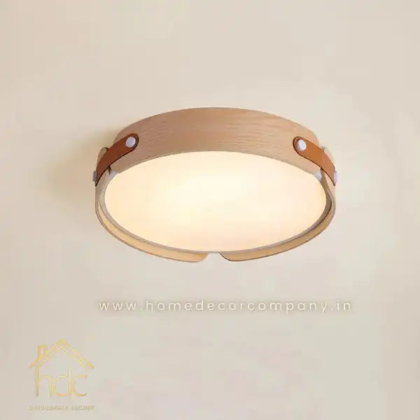 Hdc Luxury Japanese Style Circular Ceiling Light for Bedroom, Living Room