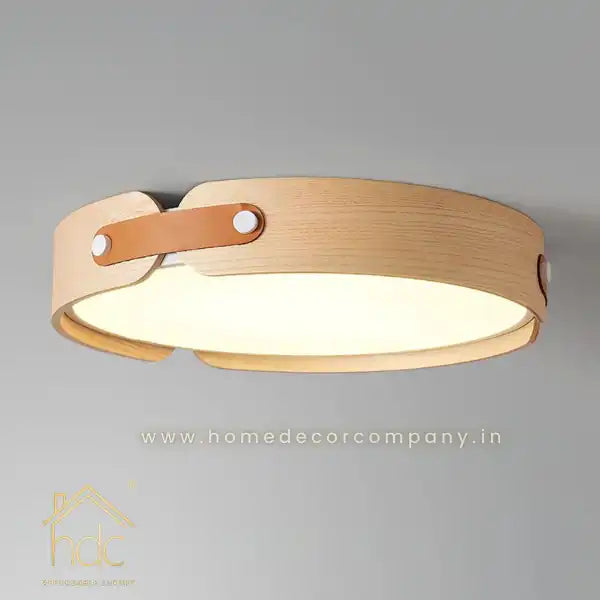 Hdc Luxury Japanese Style Circular Ceiling Light for Bedroom, Living Room