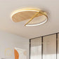 Hdc 500mm New Modern Style Brass finish wooden body led celling lamp chandelier for living room bedroom