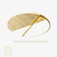 Hdc 500mm New Modern Style Brass finish wooden body led celling lamp chandelier for living room bedroom
