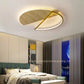 Hdc 500mm New Modern Style Brass finish wooden body led celling lamp chandelier for living room bedroom