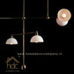 HDC Nordic Gold Copper Led Chandelier Pendant Lamp For Dining Room Kitchen