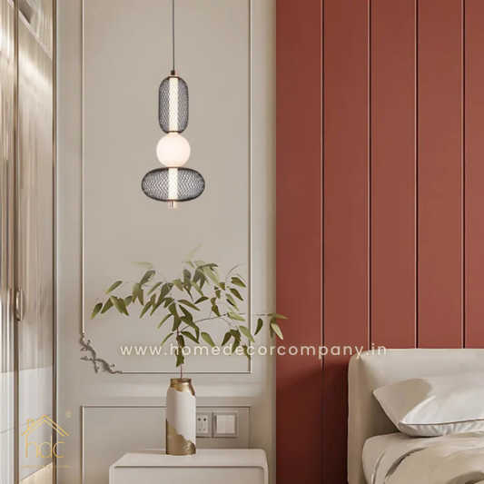 HDC Serene Shine 3 Level Premium Black Rose Gold Surface Hanging Light for Home Ceiling Pendant Light with Hanging Wire