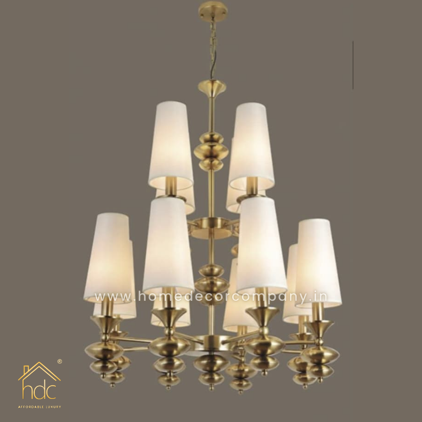HDC Modern Chandelier Light Fixture Scarlett White 12-Light Chandelier (White)
