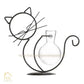 HDC Cat Glass Planter Vase Holder, Plant Terrarium Metal Stand for Hydroponics Plants Home Garden Decoration Ideas Modern