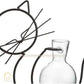HDC Cat Glass Planter Vase Holder, Plant Terrarium Metal Stand for Hydroponics Plants Home Garden Decoration Ideas Modern