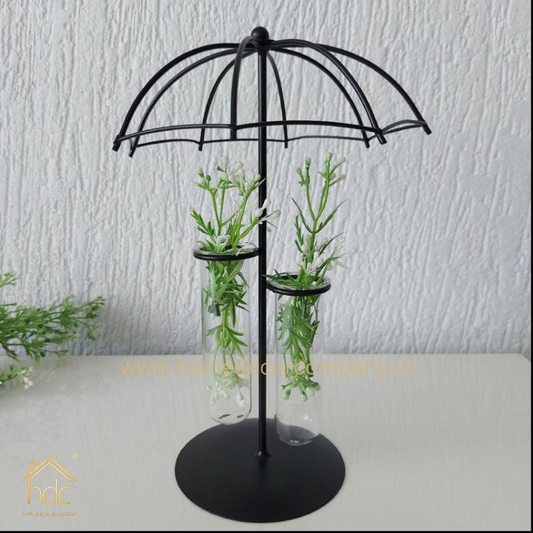 HDC Umbrella Style Flower Vases Decorative Decoration Vase Lines Minimalist Abstract Iron Vases Decor