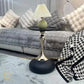 HDC Round Side Tables ,Small Metal Side Table, Modern Decorative Pedestal Table for Living Room Bedroom(Black & Gold)