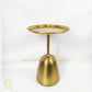 HDC Metal Side Table Tray, Small Accent Table Nightstand for Bedside Or Sofa, Round Bar Table Coffee Table for Living Room, Bedroom, Home, Office (Color : GOLDEN)