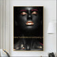 Hdc Wall Art African Woman Close Eye Print on Canvas Black Girl Poster and Staircase Decorative Print