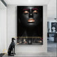 Hdc Wall Art African Woman Close Eye Print on Canvas Black Girl Poster and Staircase Decorative Print