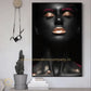 Hdc Wall Art African Woman Close Eye Print on Canvas Black Girl Poster and Staircase Decorative Print
