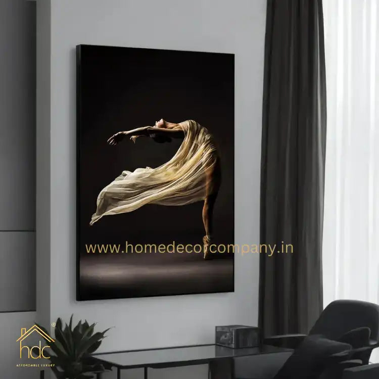 Hdc Graceful Ballet Dancer Canvas Painting Gift Elegant Dance Art for Home and Living Room Decor
