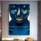 Hdc Blue Gold Woman Canvas Poster Painting African Girl Print making Modern Portrait Art Picture Living Room Home Decor