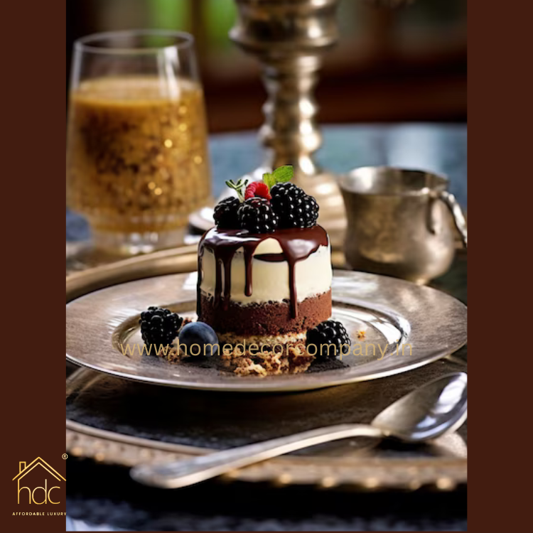 Hdc Creative Decorative Painting Of Circle Shape Fancy Dessert With Black Berries  Modern Living Room Frames Picture Wall Art Large Hanging Painting