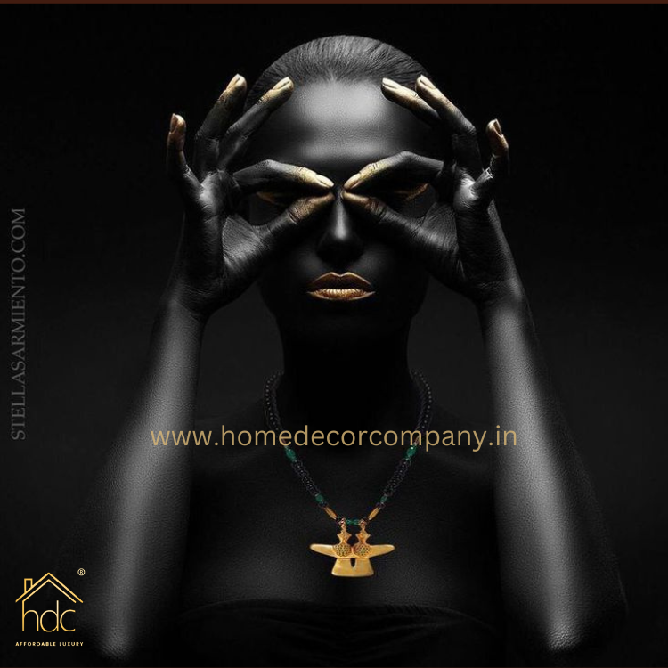 Hdc Framed African American Wall Art Posters Canvas Painting Black Girl Wall Decor Picture Prints Art for Living Room Decoration