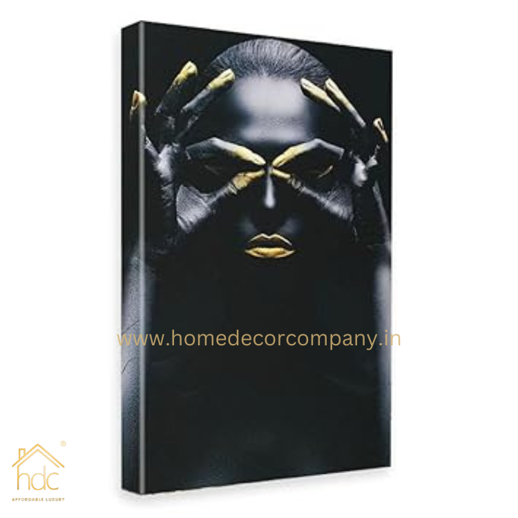 Hdc Framed African American Wall Art Posters Canvas Painting Black Girl Wall Decor Picture Prints Art for Living Room Decoration