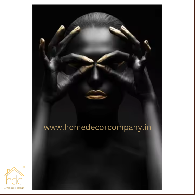 Hdc Framed African American Wall Art Posters Canvas Painting Black Girl Wall Decor Picture Prints Art for Living Room Decoration