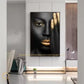Hdc Sexy Gold Lip Black Woman Figure Canvas Painting Wall Art Posters for Living Room Home Wall Decor