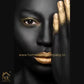 Hdc Sexy Gold Lip Black Woman Figure Canvas Painting Wall Art Posters for Living Room Home Wall Decor