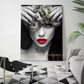 Hdc Modern Sexy Woman With Red Lips and Dollars Canvas Paintings on the Wall Art Posters and Prints Pictures for Home Decoration
