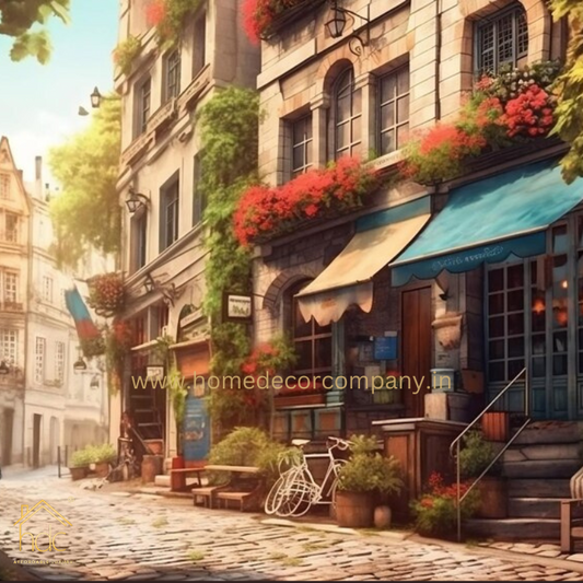 Hdc Enchanting European Streets  Wall Poster Canvas Print Light Luxury Painting Wall Home Decoration