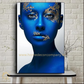 Hdc Gold Blue Sexy Woman Portrait Print on Canvas Wall Art Decor Poster and Painting Modern Wall Art Picture for Bed Room Decor