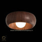 HDC Ceiling Wood Light, Metal Bowl Shaped Small Vintage Flush Mount Ceiling Light for Kitchen Bathroom Porch Entry Foyer