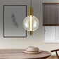 HDC 1 Light Amber Glass Pendant Ceiling Light For Bedroom Dining Room - Warm White - HDC Lights