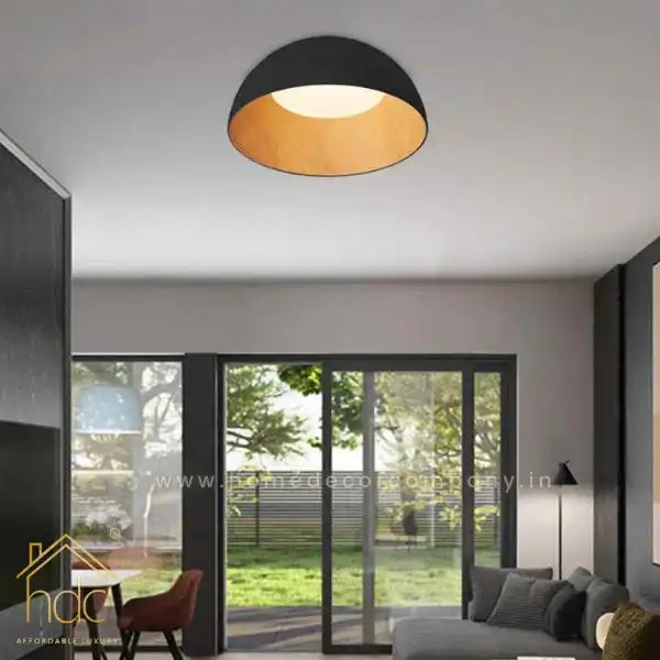Hdc Nordic Creative Oblique Mouth Ceiling Lamp For Bedroom Living Room Foyer Entryway (Black)