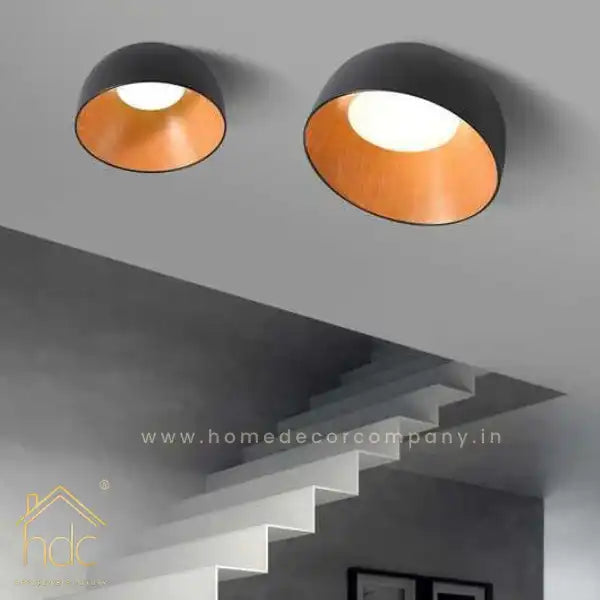 Hdc Nordic Creative Oblique Mouth Ceiling Lamp For Bedroom Living Room Foyer Entryway (Black)