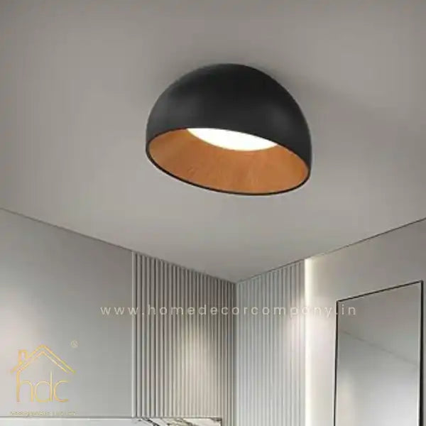 Hdc Nordic Creative Oblique Mouth Ceiling Lamp For Bedroom Living Room Foyer Entryway (Black)
