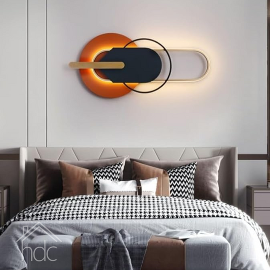 HDC Modern Circular, Oval, And Linear Led Metal Wall Art For Home Decor