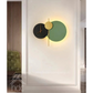 HDC Nordic minimalist mute clock wall lamp living room background wall clock art deco personality wall light