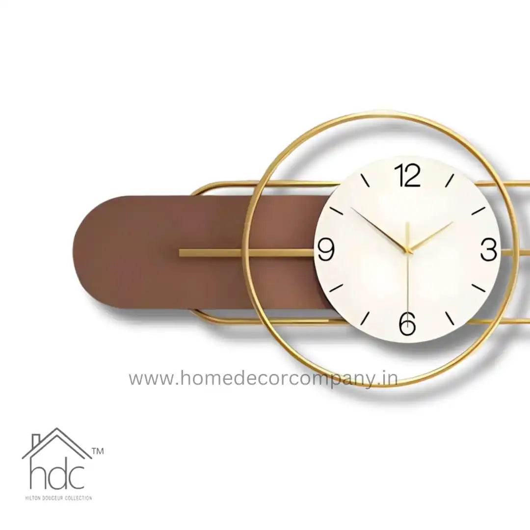 Hdc Modern Design Luxury Geometric Multi-tone Designer Wall Clock