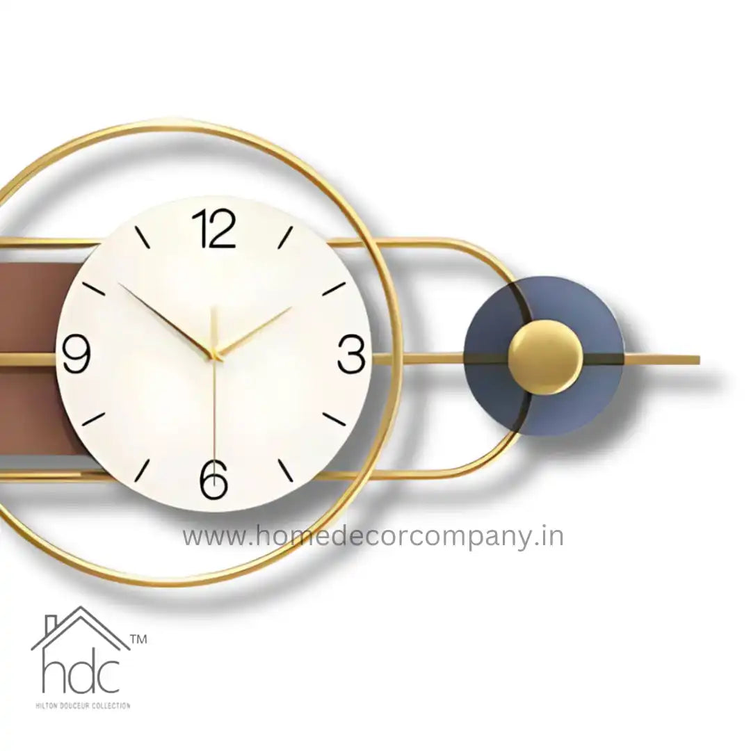 Hdc Modern Design Luxury Geometric Multi-tone Designer Wall Clock