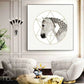 Hdc Animals Horse Head Modular Pictures Wall Print Pictures for Living Room