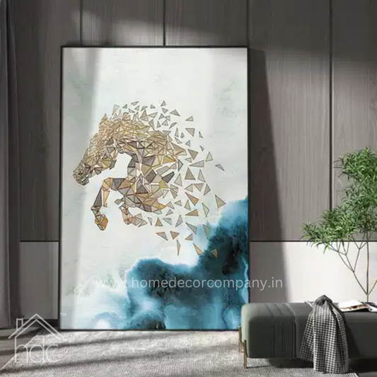 Hdc Abstract Horse Art Large Floor Painting for Living Room