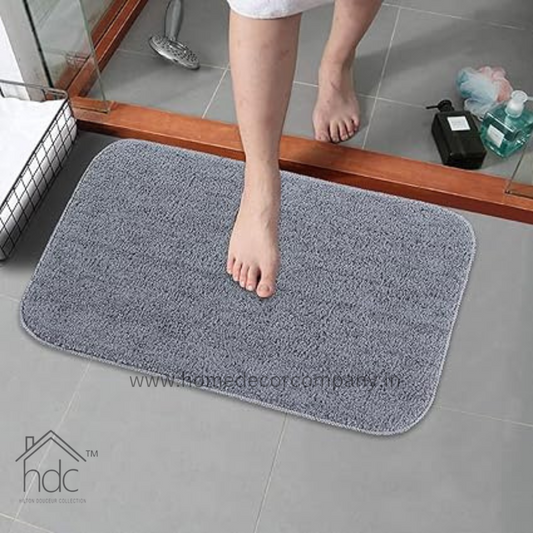 Hdc 40*60, 50*80 CM Anti Slip Microfiber Bath Mat Colour (Grey)