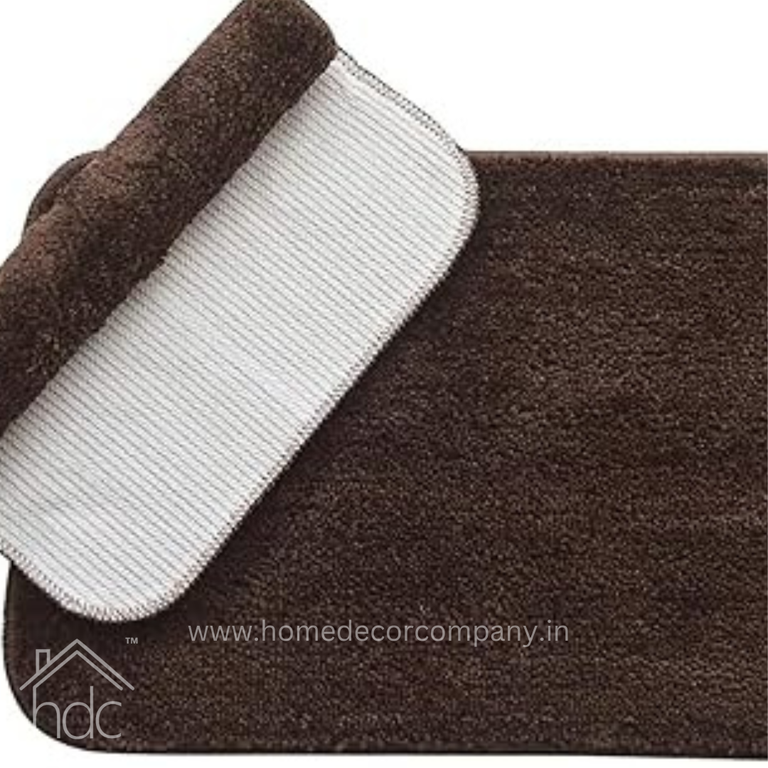Hdc 40*60, 50*80 CM Anti Slip Microfiber Bath Mat Colour (Brown)