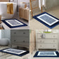 Hdc 40*60, 50*80 CM Striped Anti-Skid Rectangular Set of-1 Microfiber Bathmats for Home | Bathroom | Bedroom | Kitchen | Floor Mat (Blue)