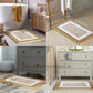 Hdc 40*60, 50*80 CM Striped Anti-Skid Rectangular Set of-1 Microfiber Bathmats for Home | Bathroom | Bedroom | Kitchen | Floor Mat (Beige)