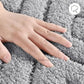 Hdc 40*60, 50*80 CM Bathroom Rugs Floor Mat Fluffy Ultra Absorbent Shower Rug for Bathtub or Sink, Non Slip Bath Mats, Machine Washable, High Density Colour (Grey)