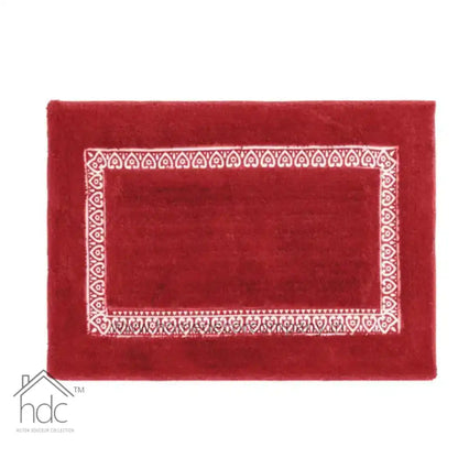 Hdc 40*60, 50*80 CM Modern Super Soft  Microfibre Solid Bath Mat 2000 GSM Super Absorbent Anti Skid Mats for Bathroom Mat/Bedroom/Kitchen/Door Mat/Floor Mat Colour (Red)