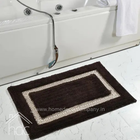 Hdc 40*60, 50*80 CM Modern Super Soft  Microfibre Solid Bath Mat 2000 GSM Super Absorbent Anti Skid Mats for Bathroom Mat/Bedroom/Kitchen/Door Mat/Floor Mat Colour (Brown)